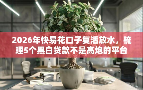 2026年快易花口子复活放水，梳理5个黑白贷款不是高炮的平台