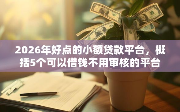 2026年好点的小额贷款平台，概括5个可以借钱不用审核的平台