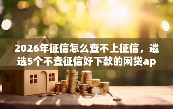 2026年征信怎么查不上征信，遴选5个不查征信好下款的网贷app