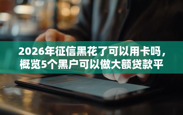 2026年征信黑花了可以用卡吗，概览5个黑户可以做大额贷款平台