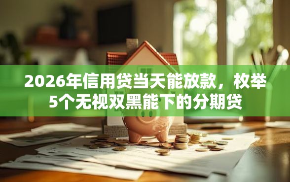 2026年信用贷当天能放款,枚举5个无视双黑能下的分期贷 2026年信用贷当天能放款,枚举5个无视双黑能下的分期贷
