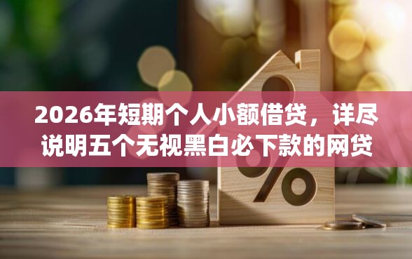 2026年短期个人小额借贷，详尽说明五个无视黑白必下款的网贷app