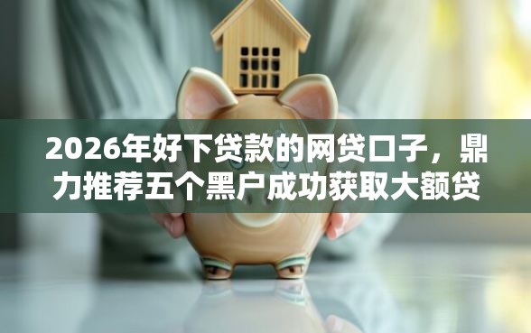 2026年好下贷款的网贷口子，鼎力推荐五个黑户成功获取大额贷款的平台