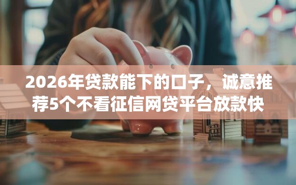 2026年贷款能下的口子，诚意推荐5个不看征信网贷平台放款快的app