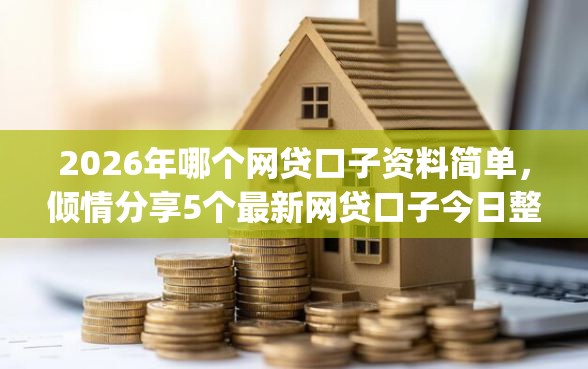 2026年哪个网贷口子资料简单，倾情分享5个最新网贷口子今日整理这五个app