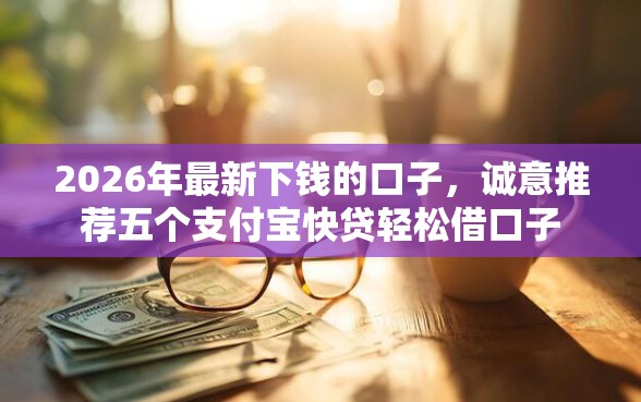 2026年最新下钱的口子，诚意推荐五个支付宝快贷轻松借口子