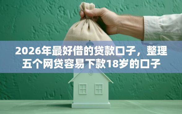 2026年最好借的贷款口子，整理五个网贷容易下款18岁的口子