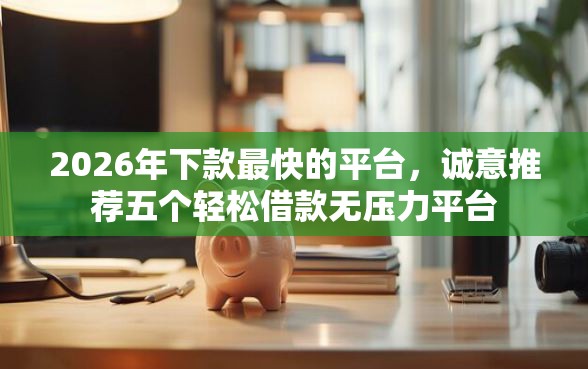 2026年下款最快的平台，诚意推荐五个轻松借款无压力平台