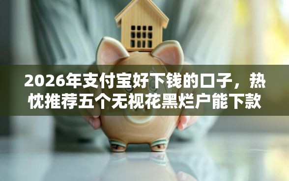 2026年支付宝好下钱的口子，热忱推荐五个无视花黑烂户能下款的网贷