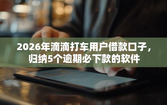2026年滴滴打车用户借款口子，归纳5个逾期必下款的软件