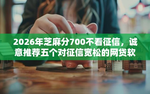 2026年芝麻分700不看征信，诚意推荐五个对征信宽松的网贷软件