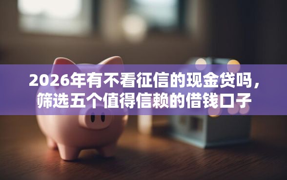 2026年有不看征信的现金贷吗，筛选五个值得信赖的借钱口子
