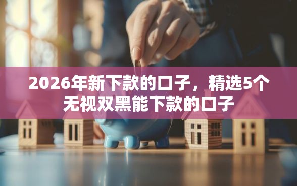 2026年新下款的口子，精选5个无视双黑能下款的口子