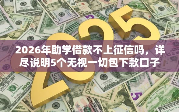 2026年助学借款不上征信吗，详尽说明5个无视一切包下款口子