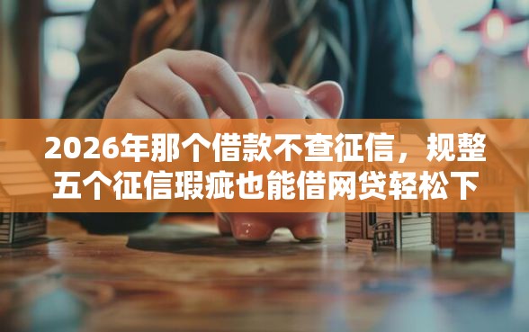 2026年那个借款不查征信,规整五个征信瑕疵也能借网贷轻松下款的平台 2026年那个借款不查征信,规整五个征信瑕疵也能借网贷轻松下款的平台