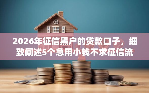 2026年征信黑户的贷款口子，细致阐述5个急用小钱不求征信流水轻松贷的app
