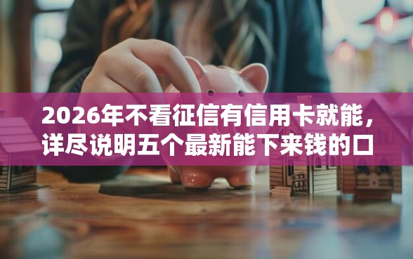 2026年不看征信有信用卡就能，详尽说明五个最新能下来钱的口子