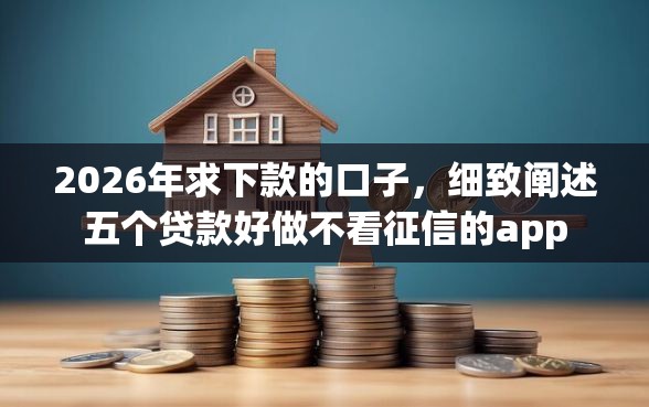 2026年求下款的口子，细致阐述五个贷款好做不看征信的app