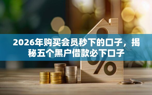 2026年购买会员秒下的口子，揭秘五个黑户借款必下口子