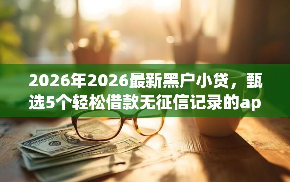 2026年2026最新黑户小贷，甄选5个轻松借款无征信记录的app