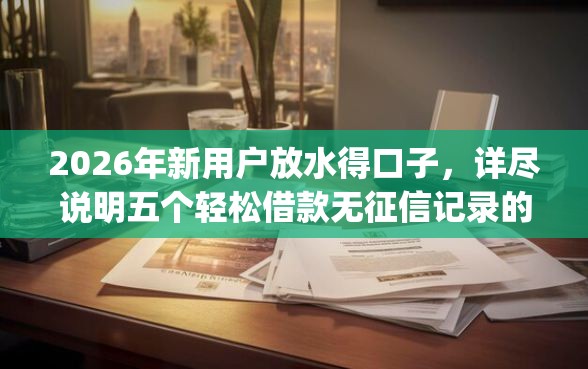 2026年新用户放水得口子，详尽说明五个轻松借款无征信记录的app