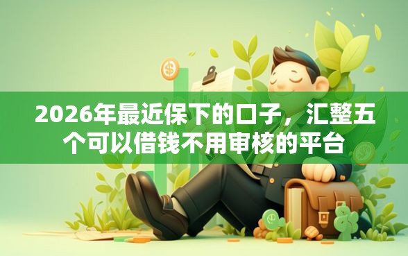 2026年最近保下的口子，汇整五个可以借钱不用审核的平台