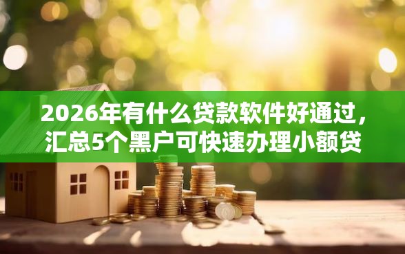 2026年有什么贷款软件好通过，汇总5个黑户可快速办理小额贷款业务的平台