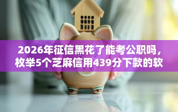 2026年征信黑花了能考公职吗，枚举5个芝麻信用439分下款的软件