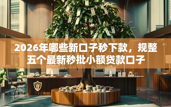 2026年哪些新口子秒下款，规整五个最新秒批小额贷款口子