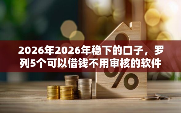 2026年2026年稳下的口子，罗列5个可以借钱不用审核的软件