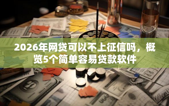 2026年网贷可以不上征信吗，概览5个简单容易贷款软件