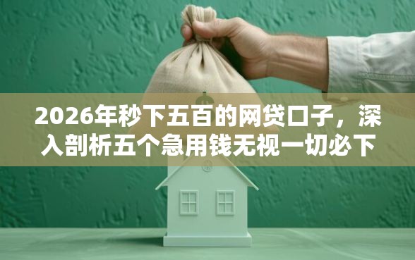 2026年秒下五百的网贷口子，深入剖析五个急用钱无视一切必下款的口子