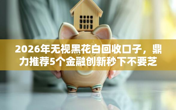2026年无视黑花白回收口子，鼎力推荐5个金融创新秒下不要芝麻分的软件