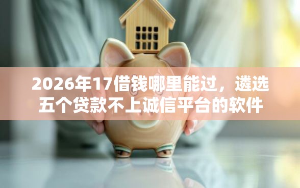 2026年17借钱哪里能过，遴选五个贷款不上诚信平台的软件