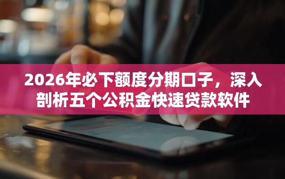 2026年必下额度分期口子，深入剖析五个公积金快速贷款软件