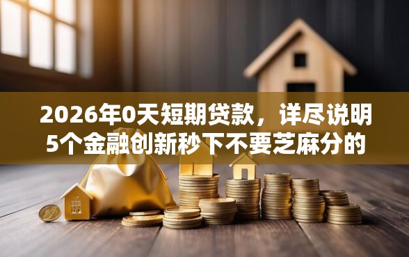2026年0天短期贷款，详尽说明5个金融创新秒下不要芝麻分的软件