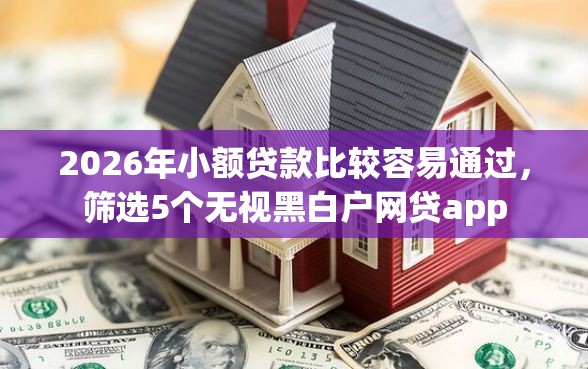 2026年小额贷款比较容易通过，筛选5个无视黑白户网贷app