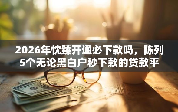 2026年忱臻开通必下款吗，陈列5个无论黑白户秒下款的贷款平台