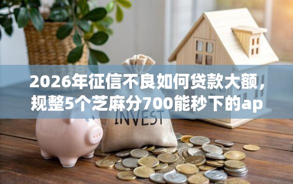 2026年征信不良如何贷款大额，规整5个芝麻分700能秒下的app