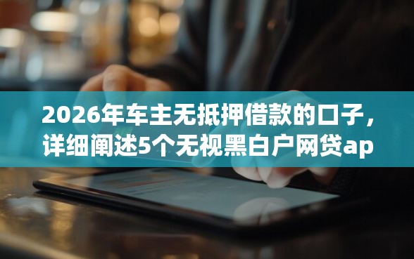 2026年车主无抵押借款的口子，详细阐述5个无视黑白户网贷app