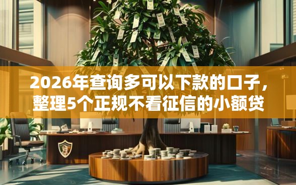 2026年查询多可以下款的口子，整理5个正规不看征信的小额贷款软件