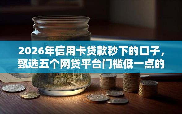 2026年信用卡贷款秒下的口子，甄选五个网贷平台门槛低一点的软件