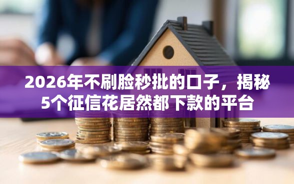 2026年不刷脸秒批的口子，揭秘5个征信花居然都下款的平台