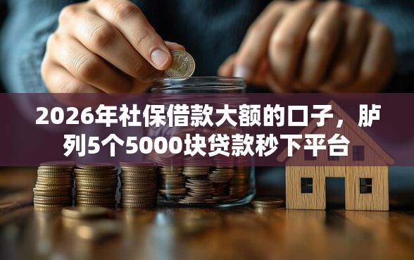 2026年社保借款大额的口子，胪列5个5000块贷款秒下平台