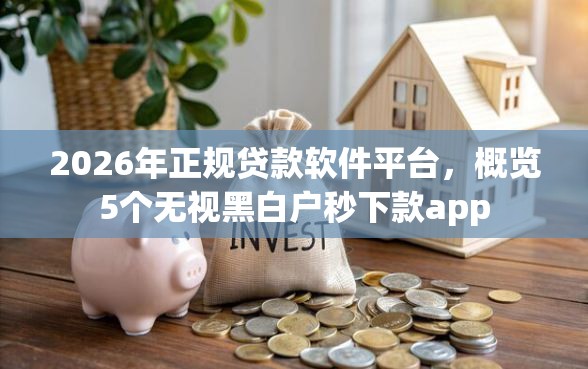 2026年正规贷款软件平台，概览5个无视黑白户秒下款app