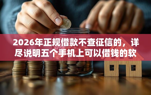 2026年正规借款不查征信的，详尽说明五个手机上可以借钱的软件