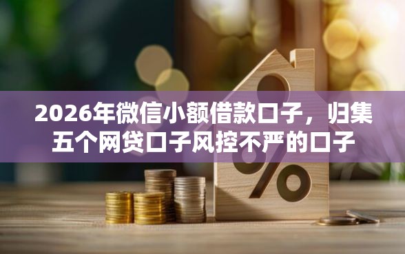 2026年微信小额借款口子，归集五个网贷口子风控不严的口子