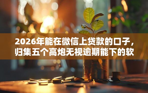 2026年能在微信上贷款的口子,归集五个高炮无视逾期能下的软件 2026年能在微信上贷款的口子,归集五个高炮无视逾期能下的软件