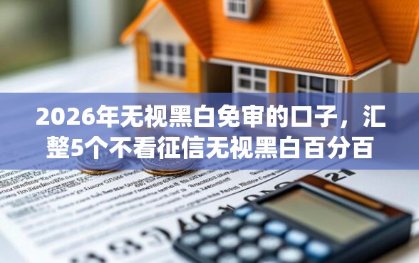 2026年无视黑白免审的口子，汇整5个不看征信无视黑白百分百下款app