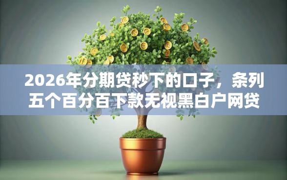 2026年分期贷秒下的口子,条列五个百分百下款无视黑白户网贷平台 2026年分期贷秒下的口子,条列五个百分百下款无视黑白户网贷平台